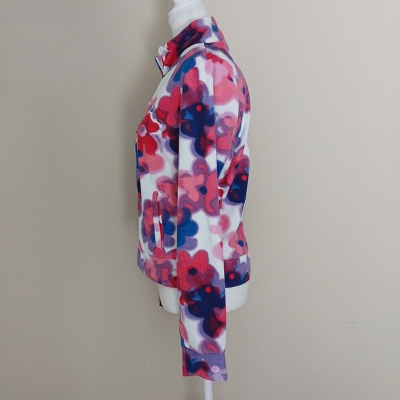 Juicy Couture Y2K Terrycloth Zip Up All Over Floral Jacket Size Large - Picture 3 of 8